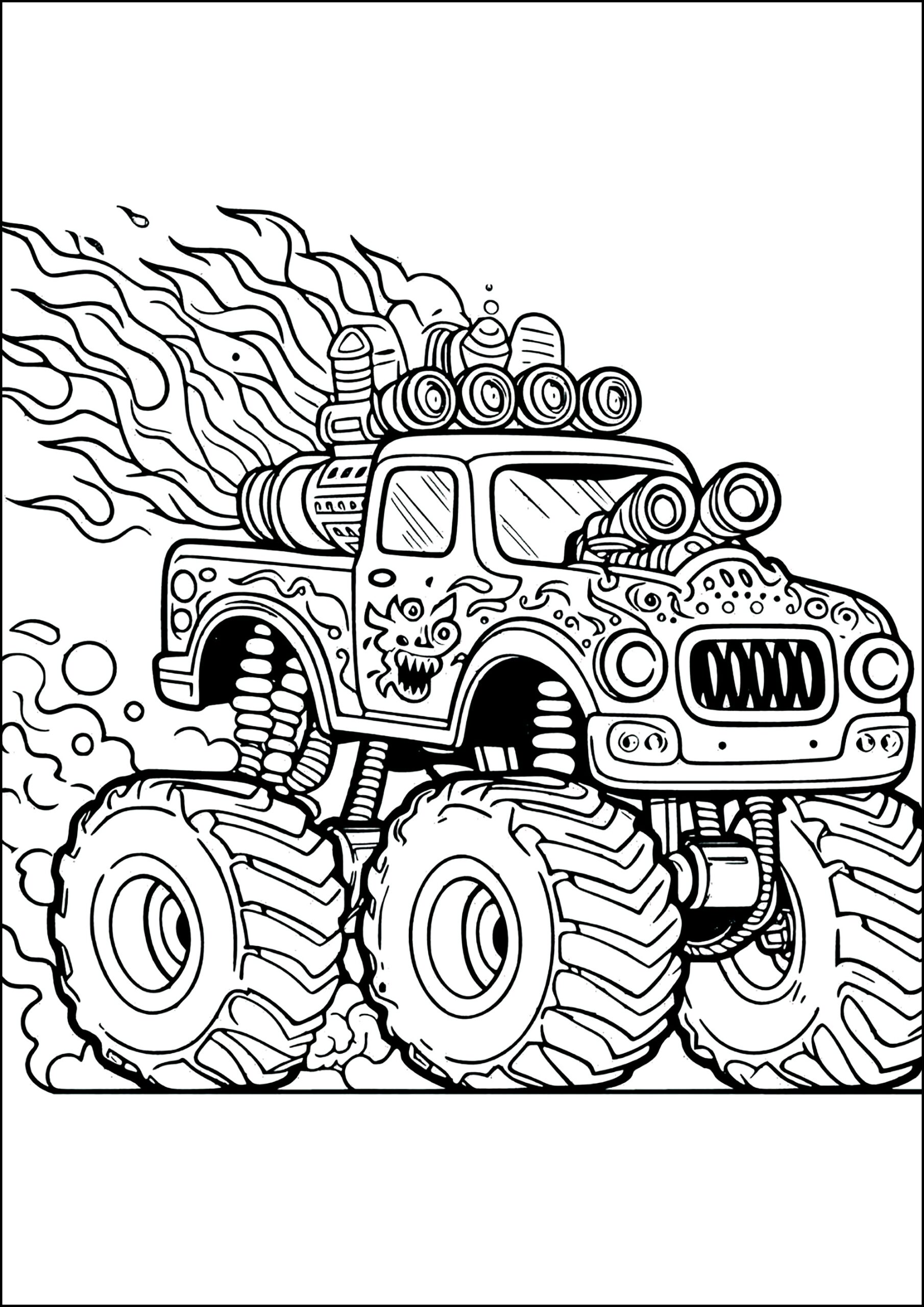 monster truck printable coloring pages