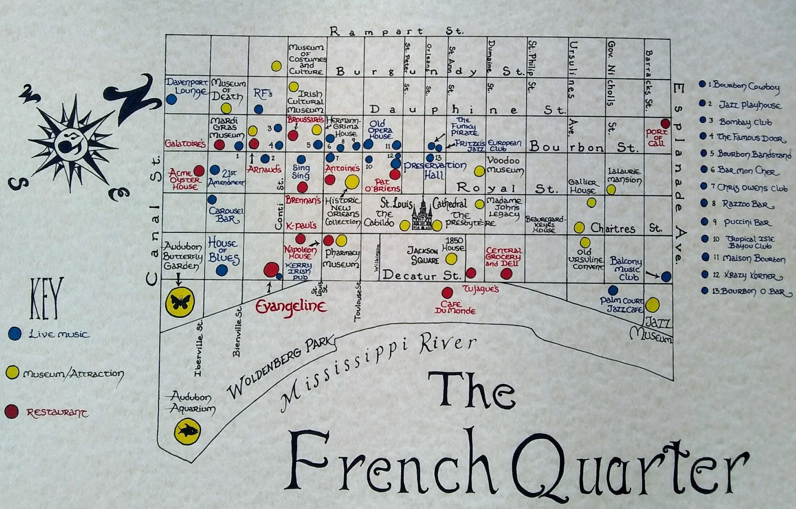 french quarter printable map french quarter printable map