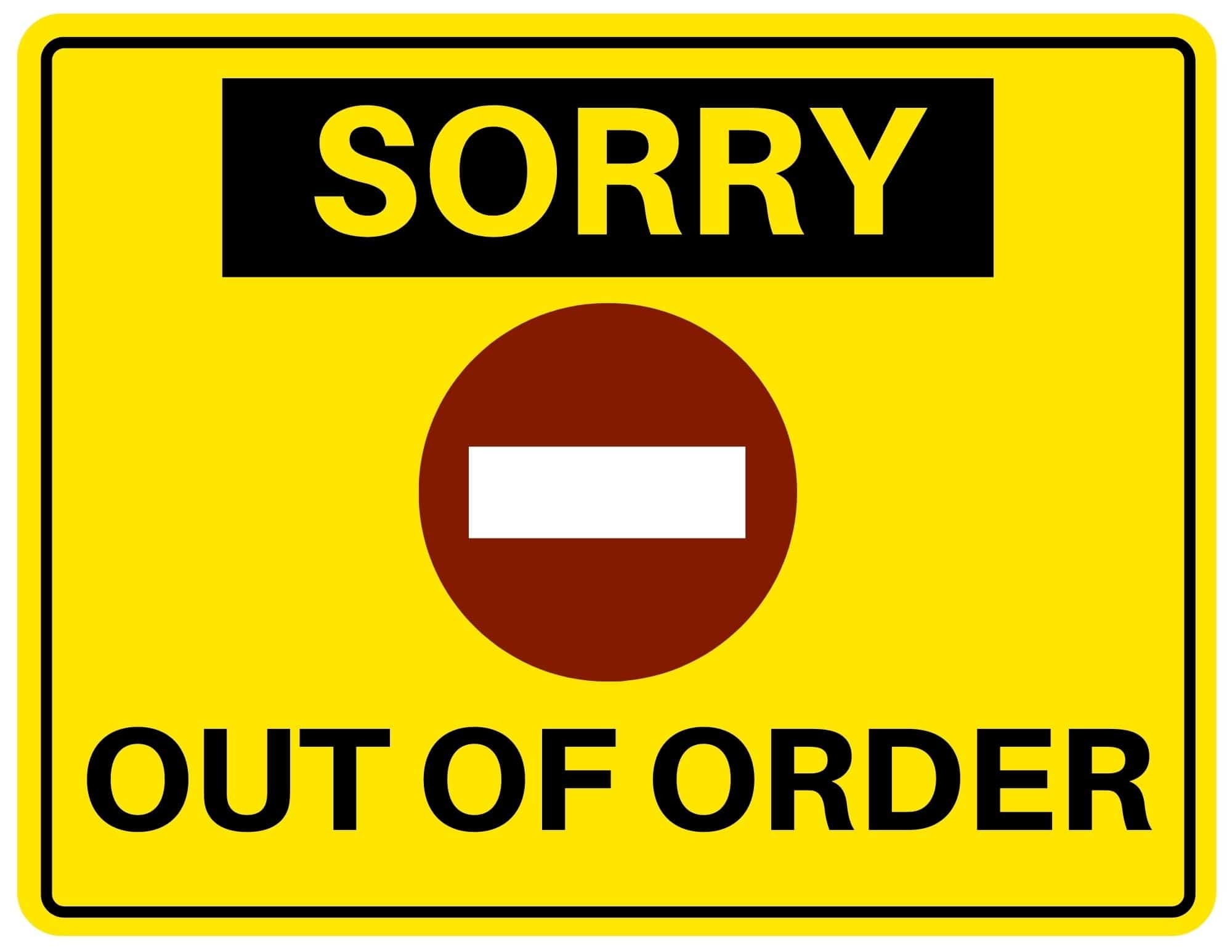 out order sign printable