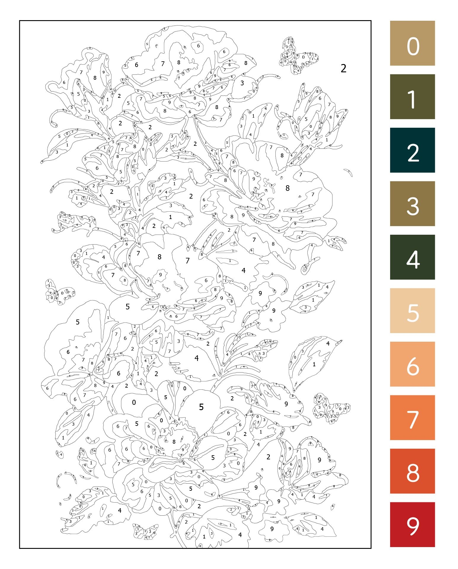 colour by numbers printable for adults