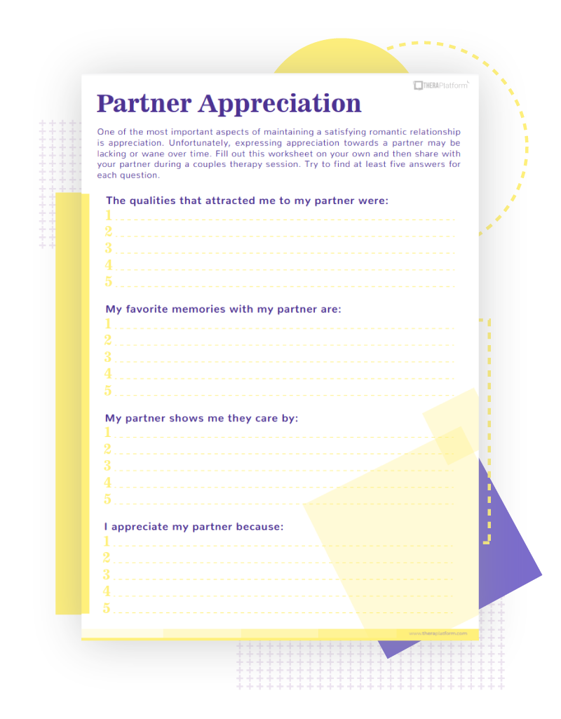 Partner Appreciation Worksheet