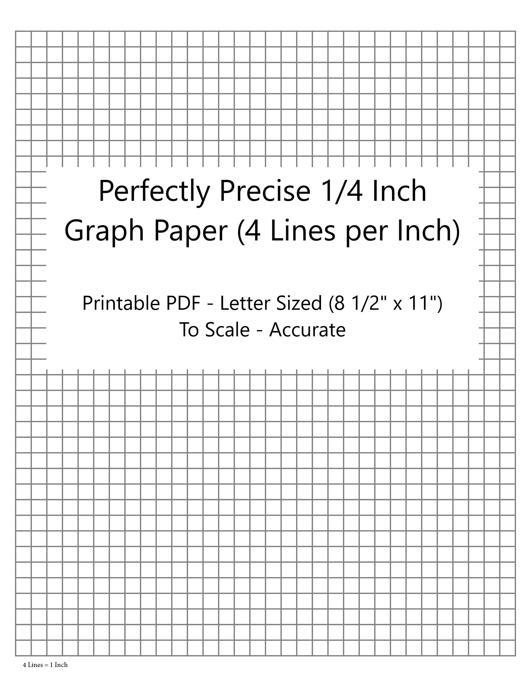 printable graph paper 1/4 inch