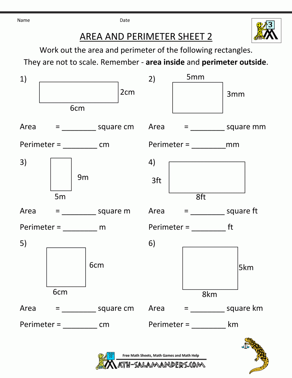Perimeter Worksheets Perimeter Worksheets