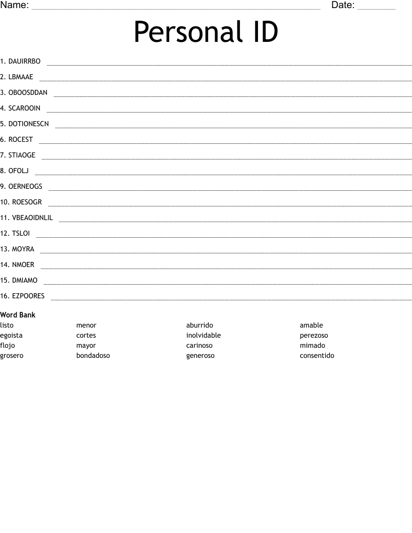 segundo paso worksheet answers chapter 1