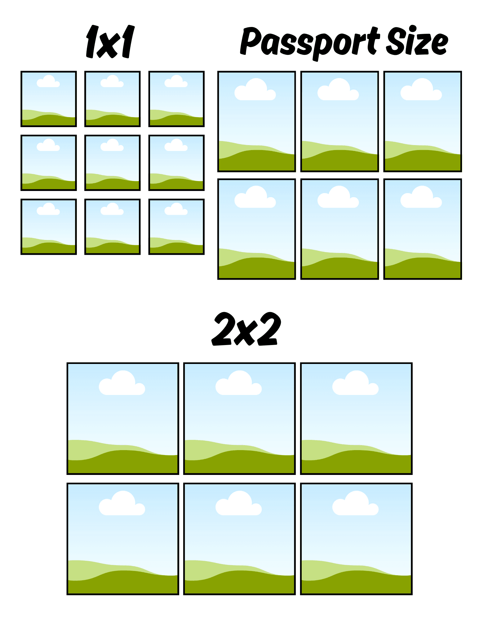 Picture Size Template 1x1 2x2 And Passport Size By Avejaw Raket PH