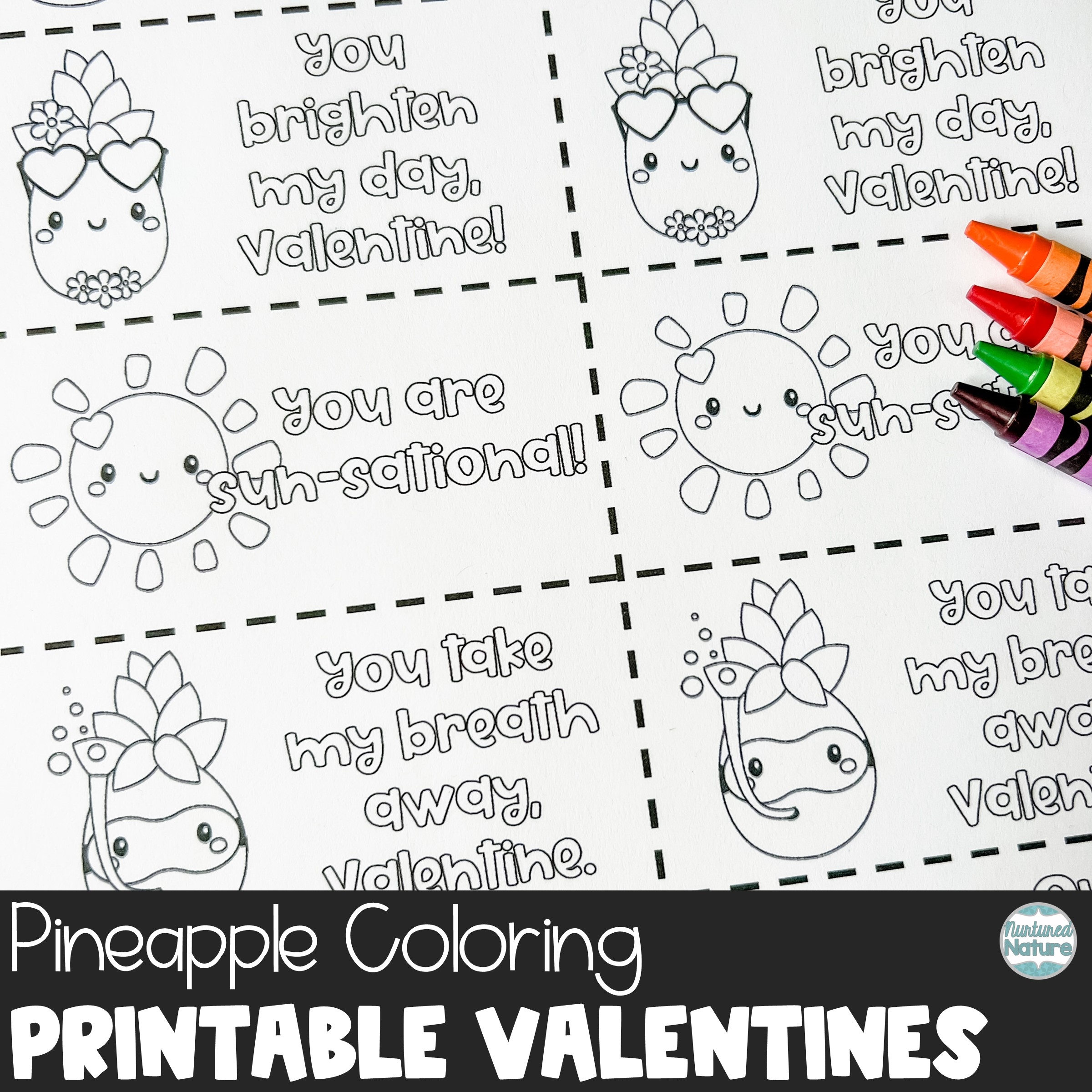 printable coloring valentine