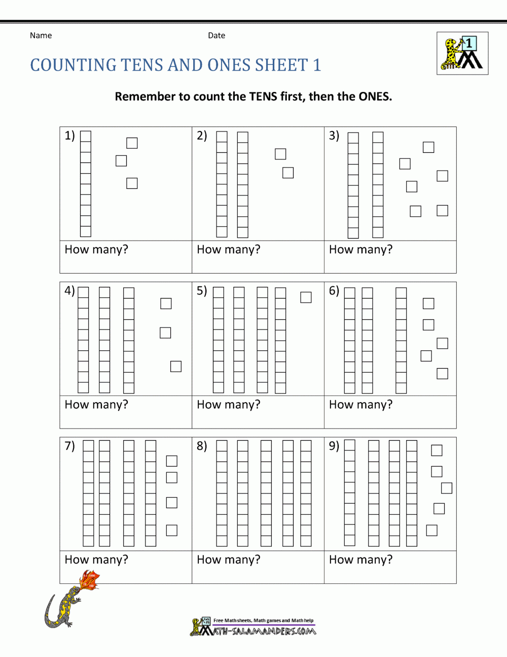 Place Value Ones And Tens Worksheets Place Value Ones And Tens Worksheets