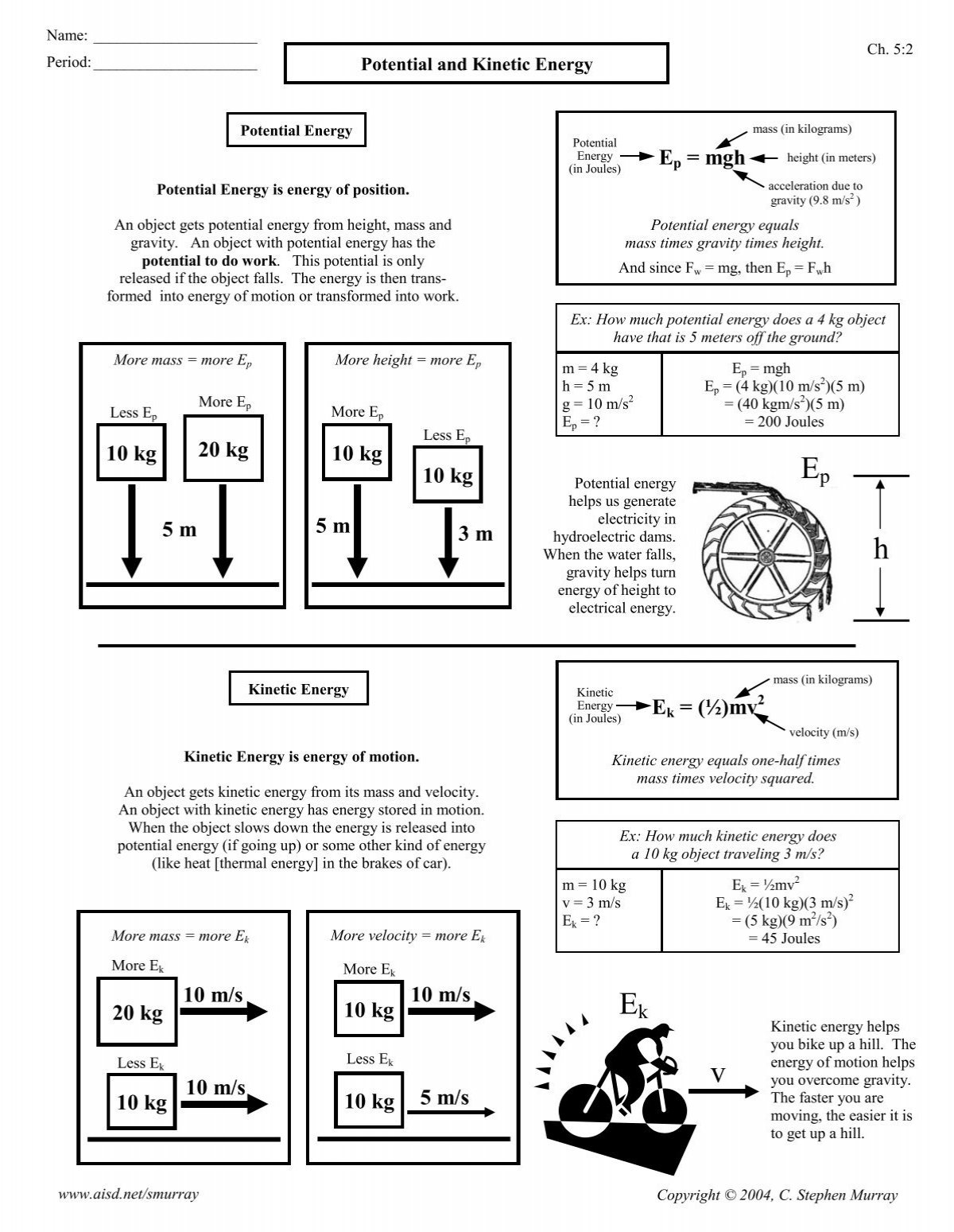 Potential And Kinetic Energy