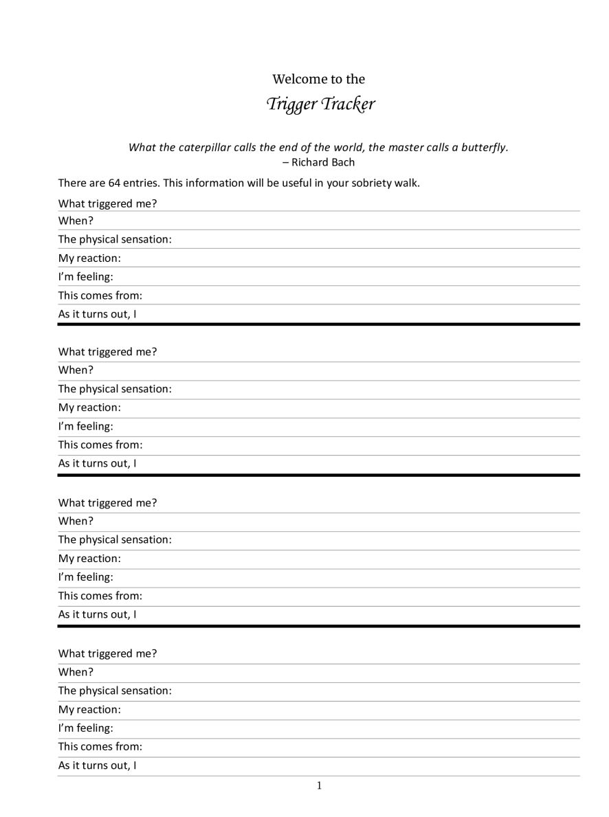 aa step 1 worksheet
