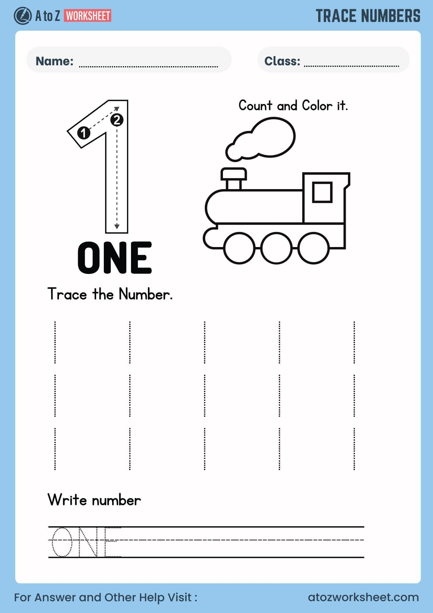 Preschool Number Worksheets Free Printable 1 To 100 Tracing Counting Nursery Math PDFs A To Z Worksheet