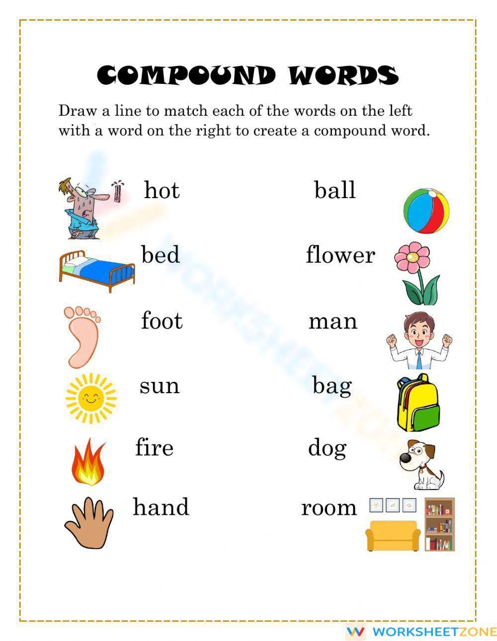 Printable Grade 2 Compound Words Worksheets