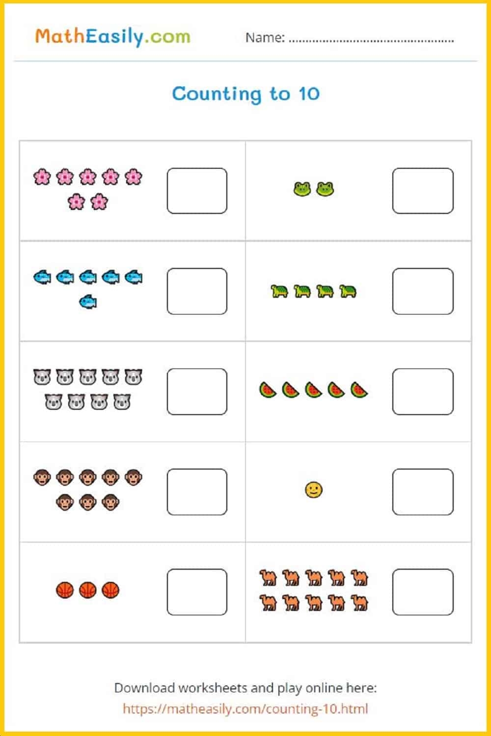 kindergarten math printables kindergarten math printables