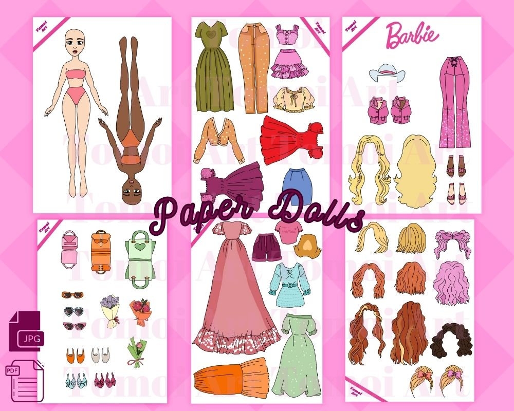 Printable Paper Doll Dress Up Girls Korean Paper Doll Kpop Doll Inspired Kids Toys Instant Digital Download Barbie Doll Dress Up Etsy Norway