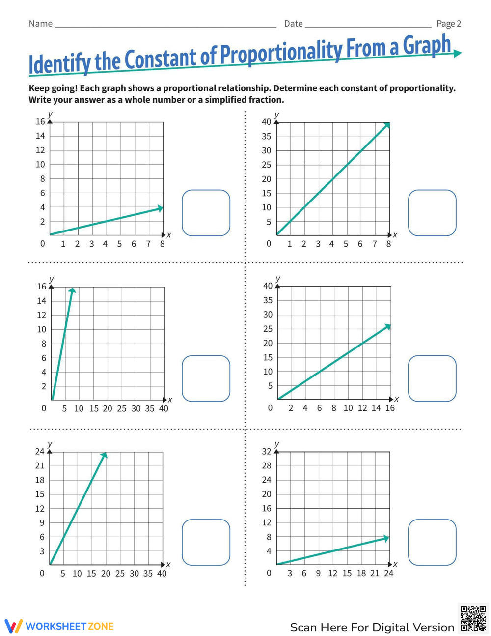 constant of proportionality worksheet