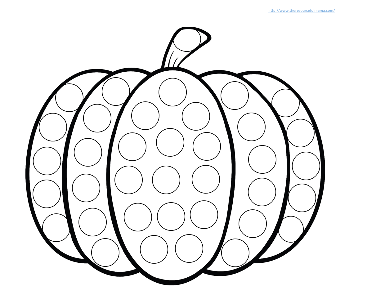Pumpkin Do A Dot Worksheet The Resourceful Mama Pumpkin Do A Dot Worksheet The Resourceful Mama