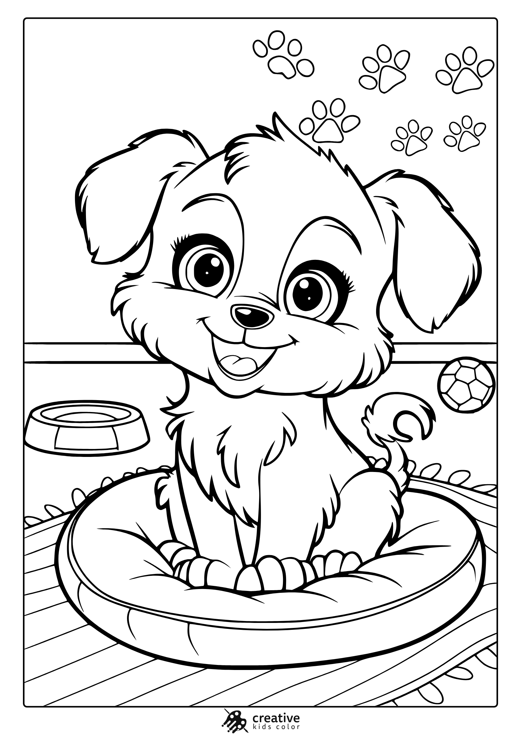 Puppy Coloring Pages Free Printable PDFs