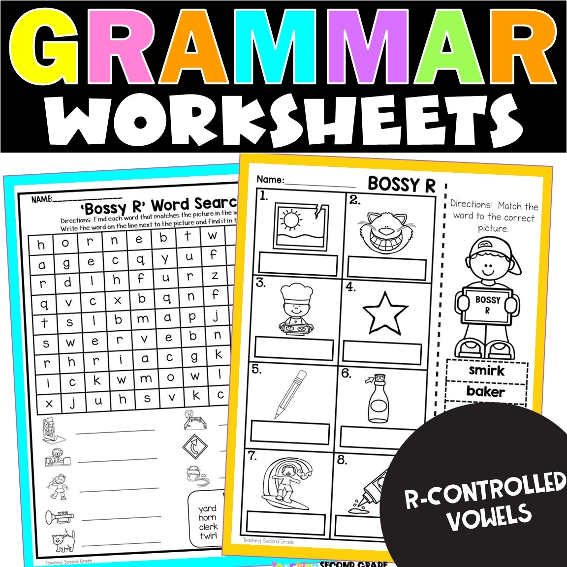 r controlled vowels worksheets