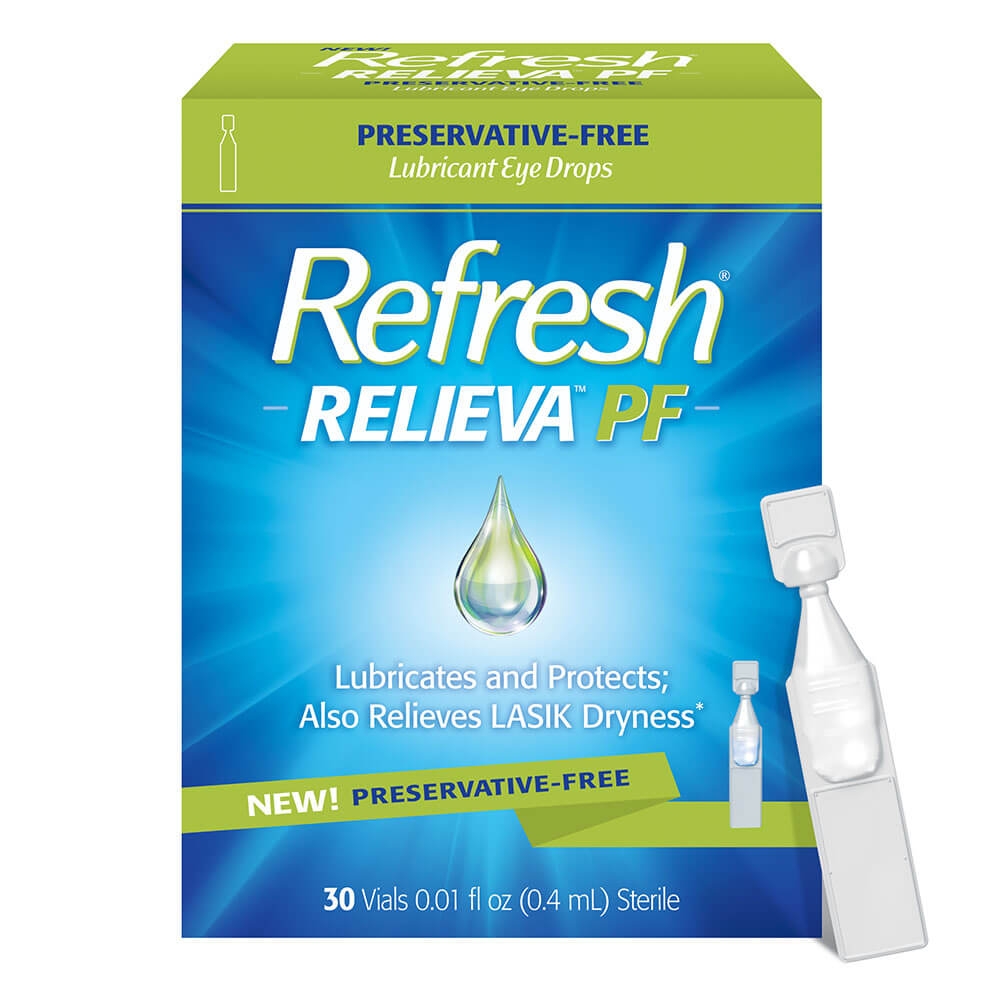 Refresh Relieva PF Lubricant Eye Drops Single Use Containers Amcon Labs