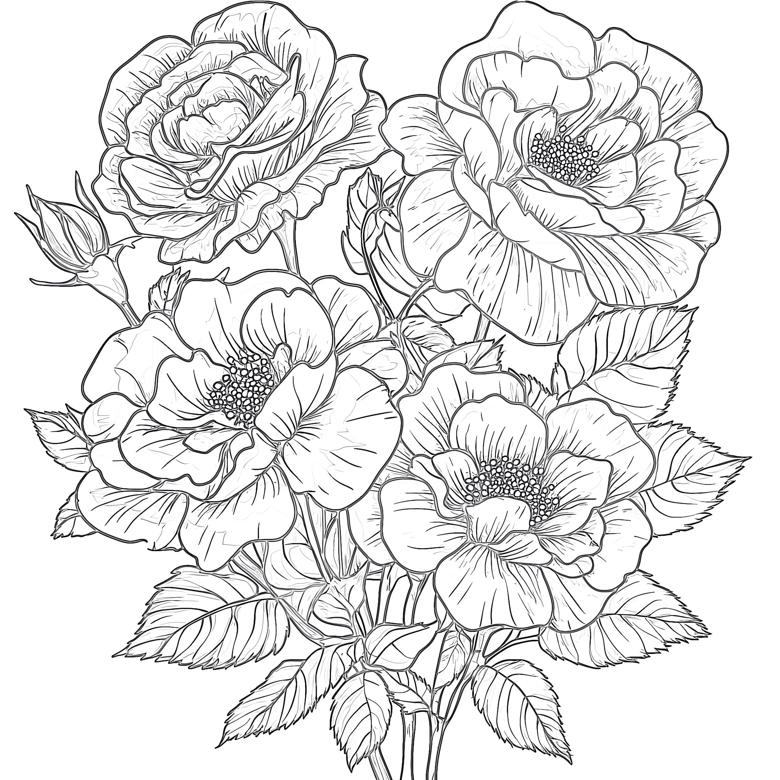 free printable coloring pages of flowers