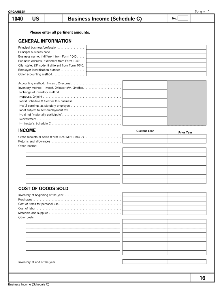 Schedule C Expenses Worksheet Fill Out Sign Online DocHub