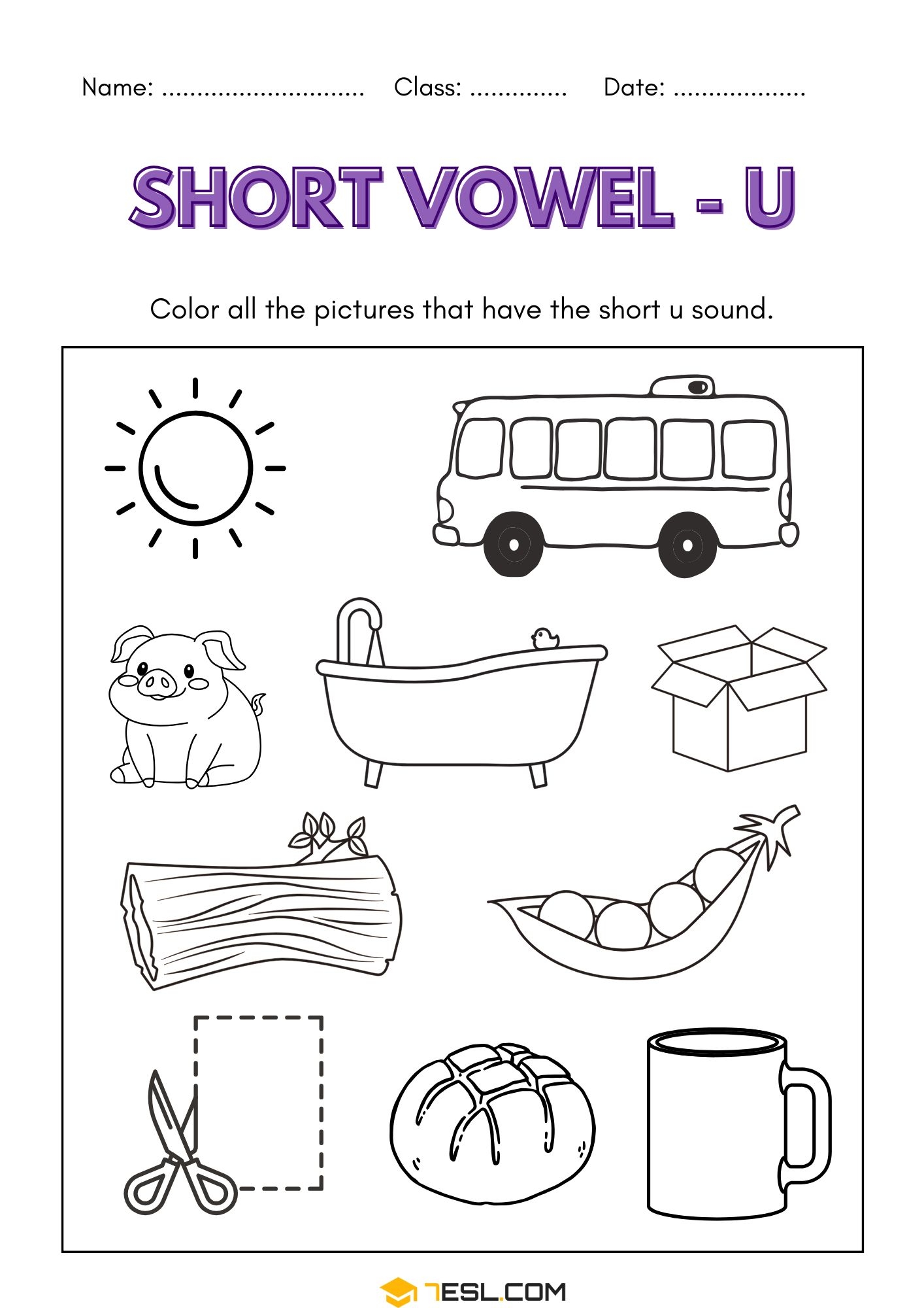 short vowel sounds worksheets