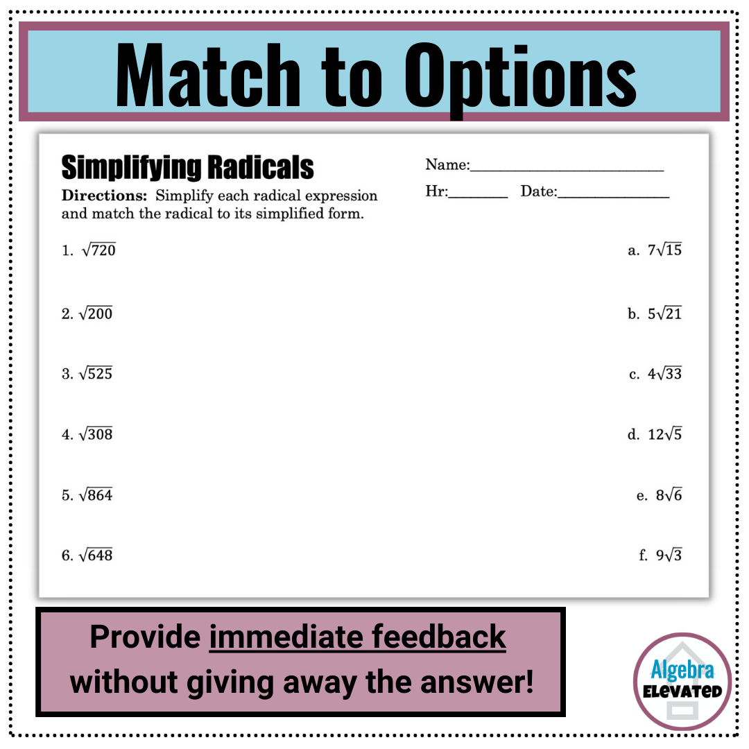 worksheet for simplifying radicals worksheet for simplifying radicals