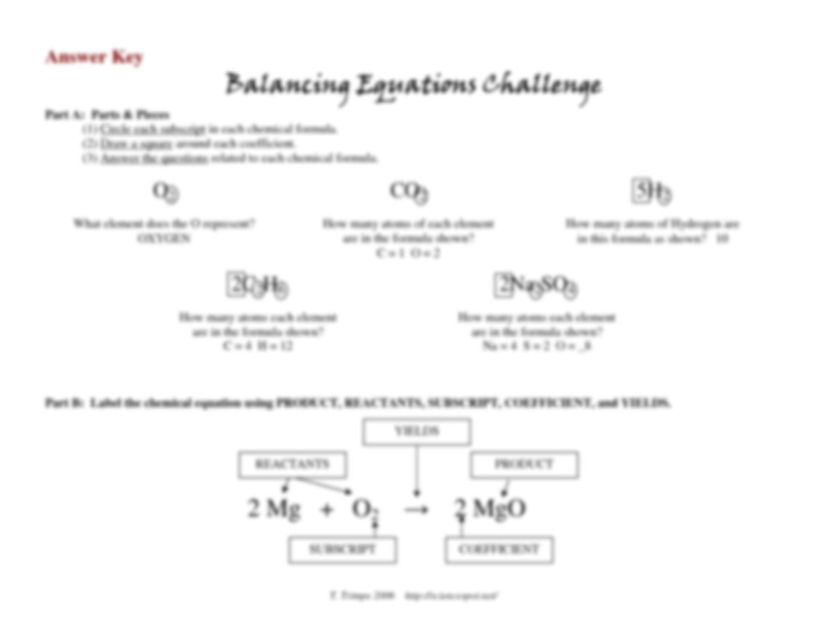 SOLUTION Balancing Equations Challenge Studypool Worksheets Library