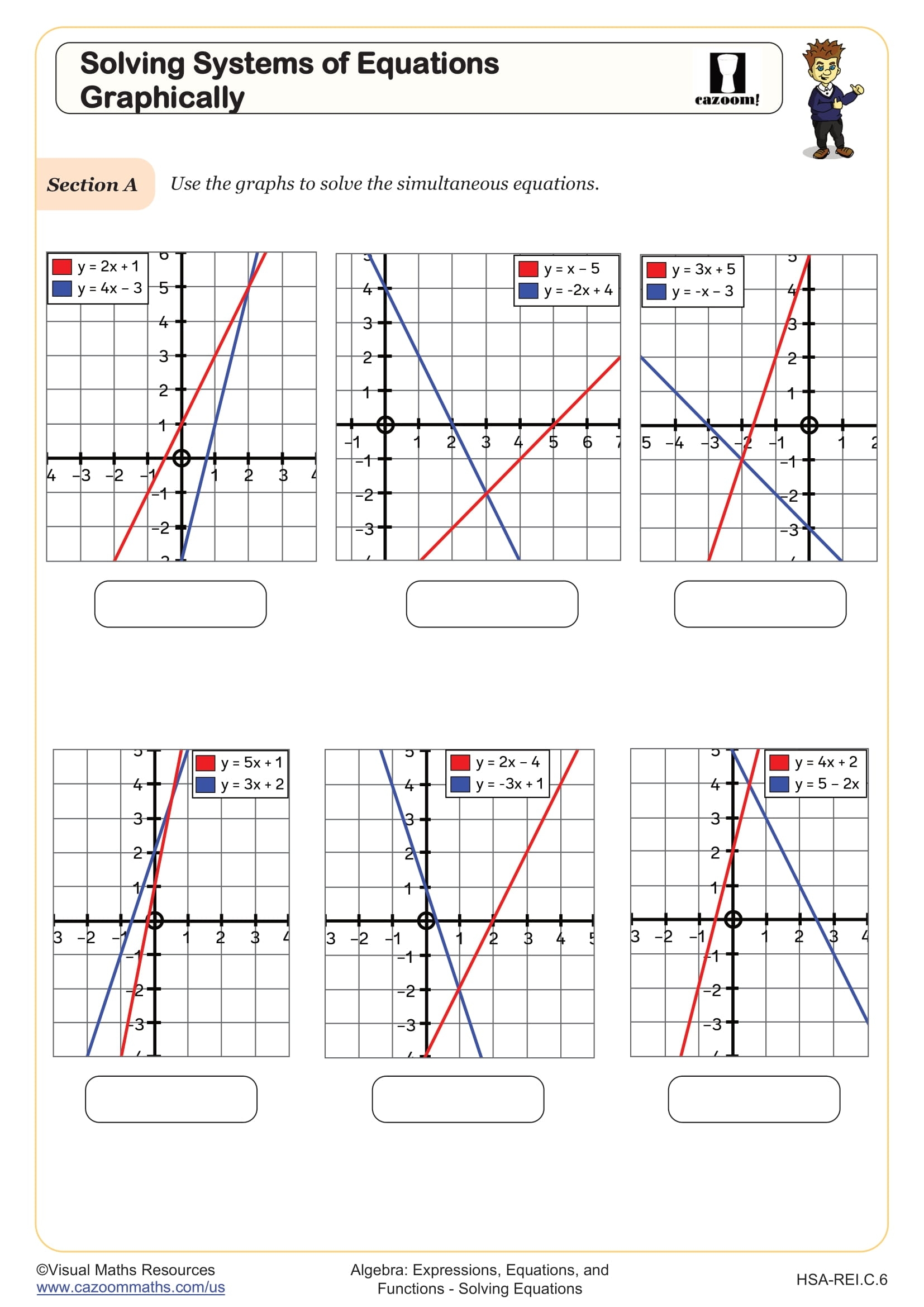 Solving Systems Of Equations Graphically Worksheet Algebra I PDF Worksheets Cazoom Math Solving Systems Of Equations Graphically Worksheet Algebra I PDF Worksheets Cazoom Math