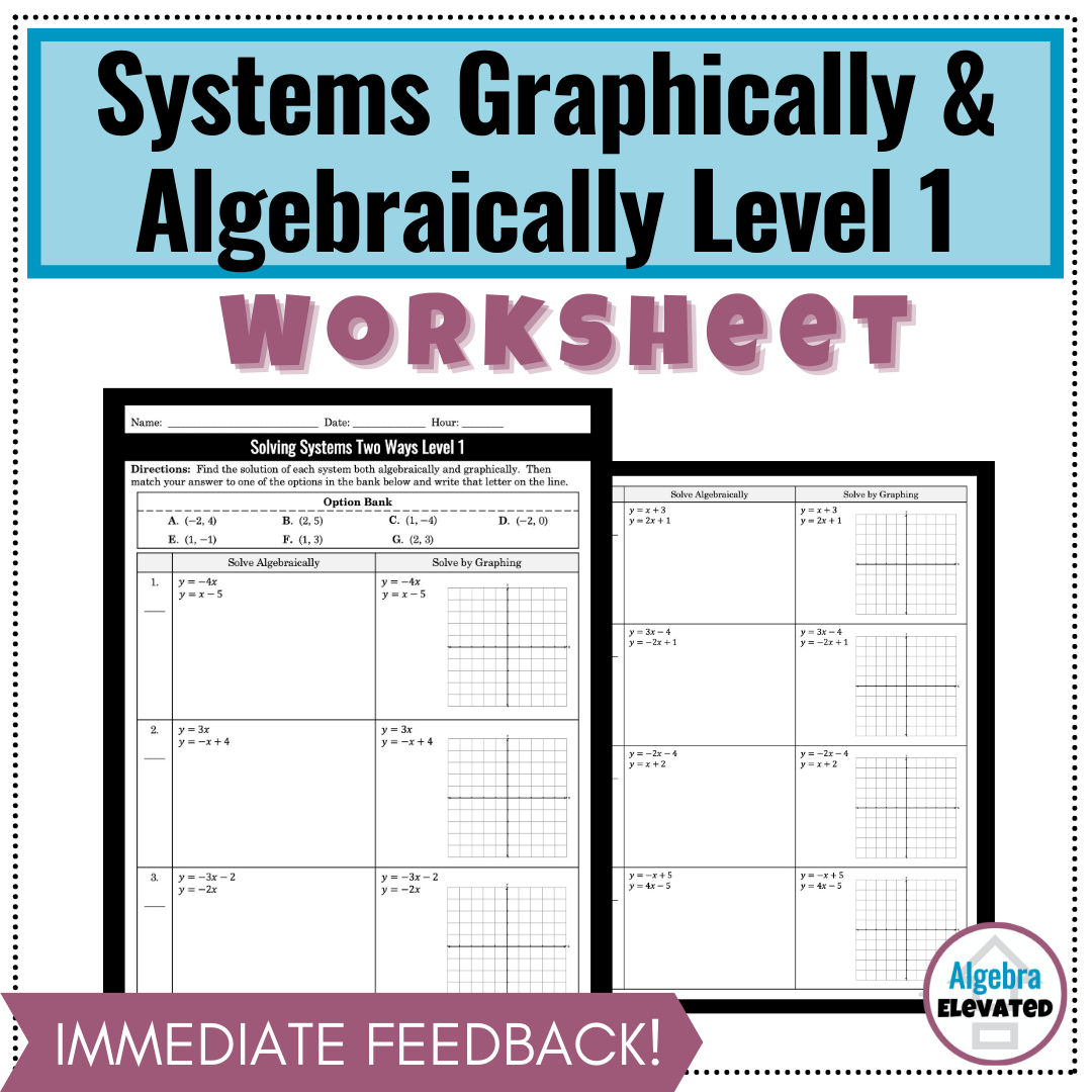 solving systems by substitution worksheet