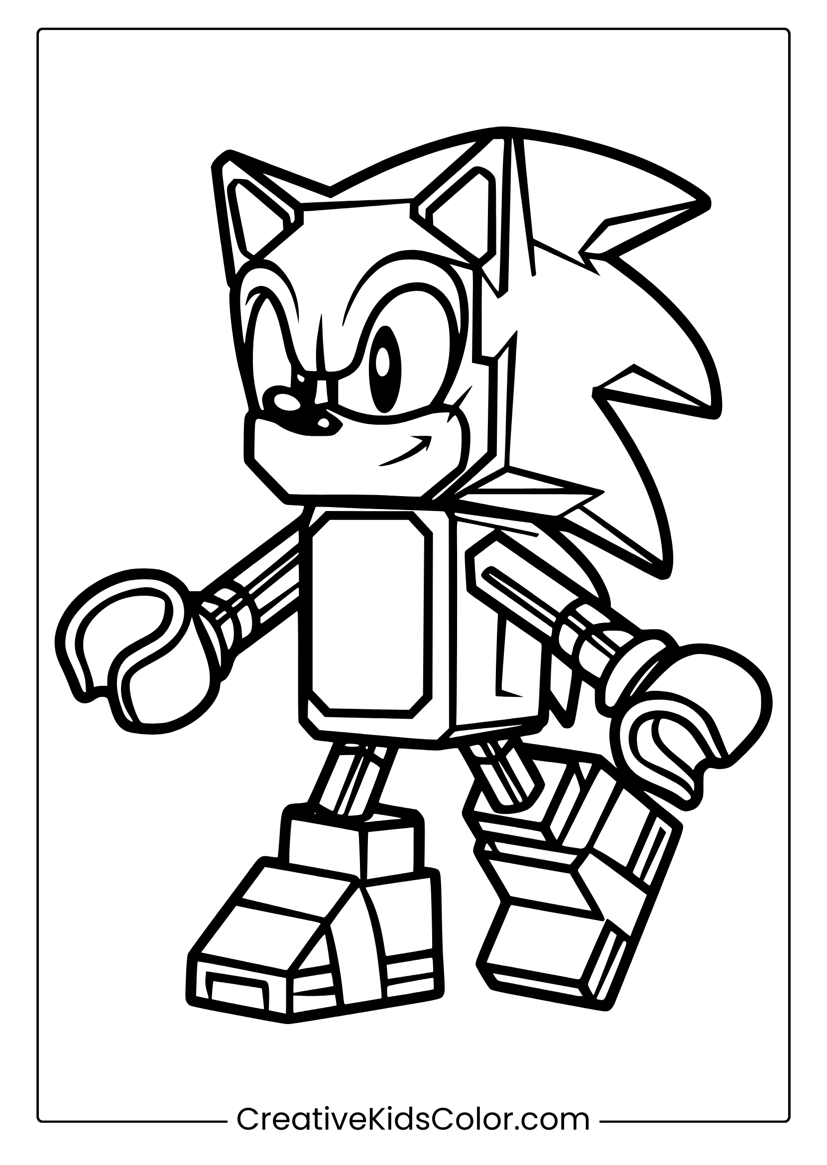 sonic printable coloring pages