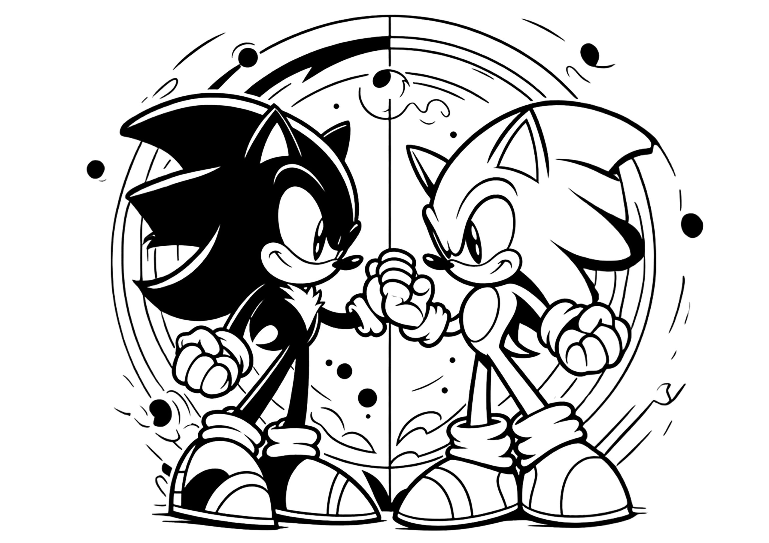free printable sonic colouring pages