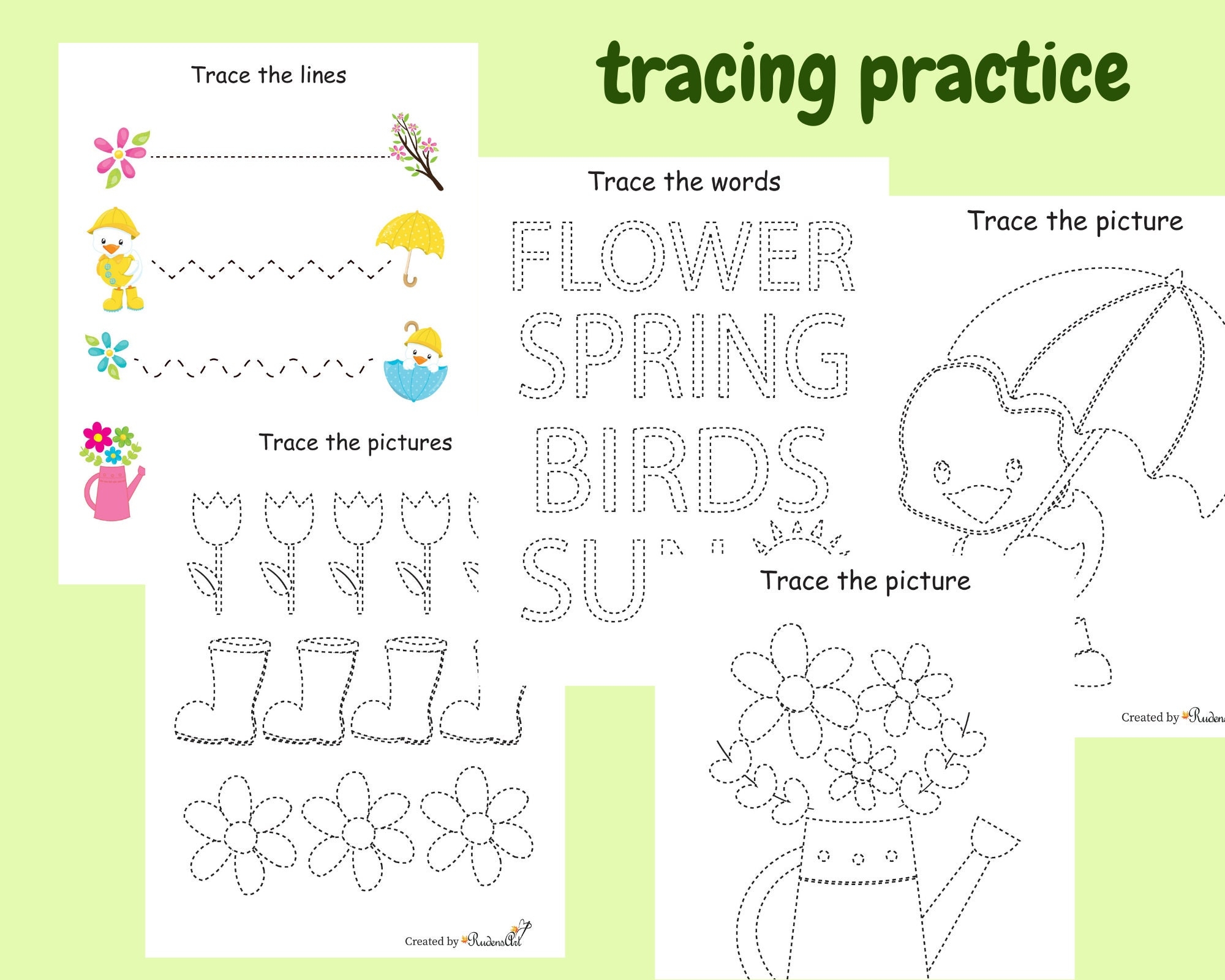 spring worksheets for preschool