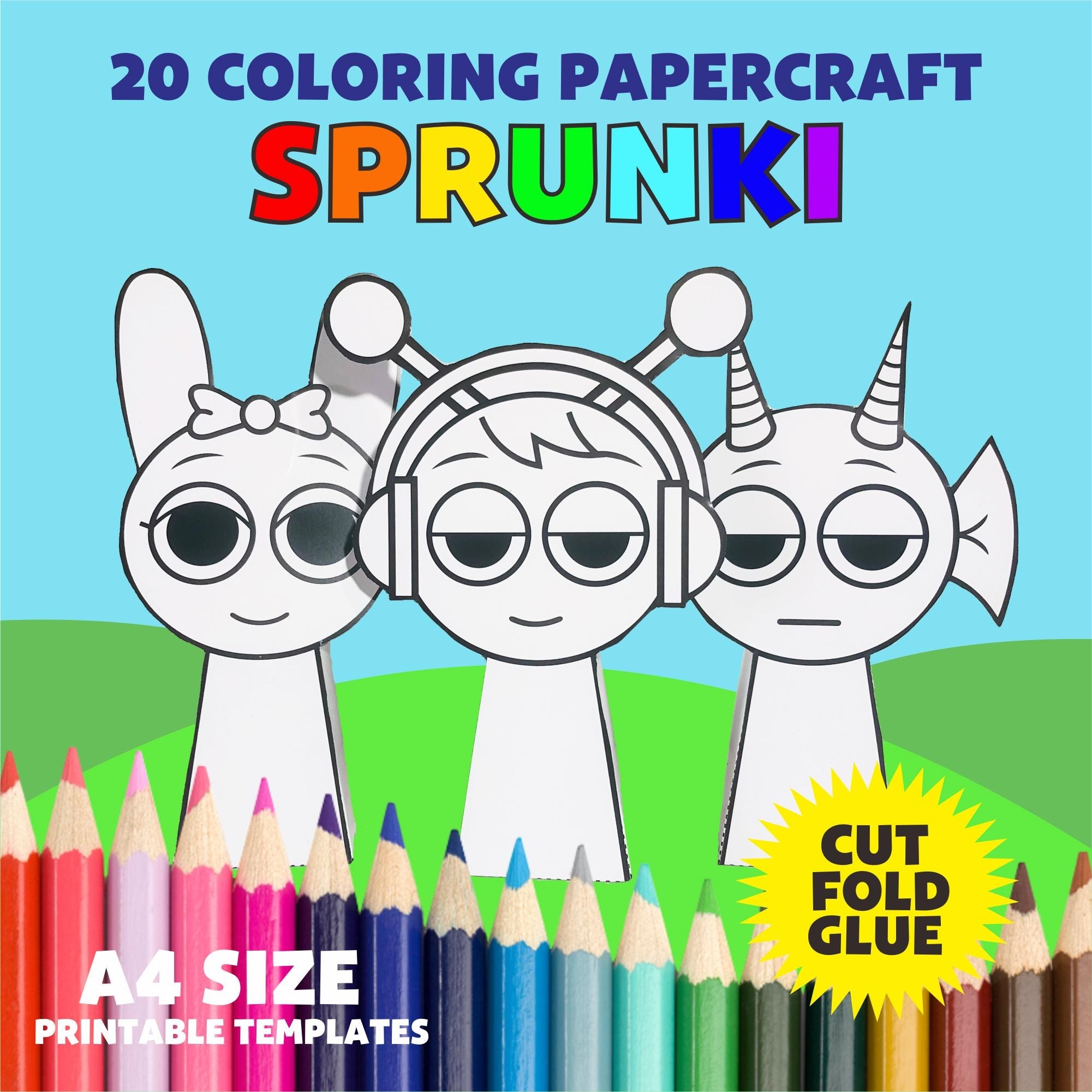 pinki sprunki paper doll free printable