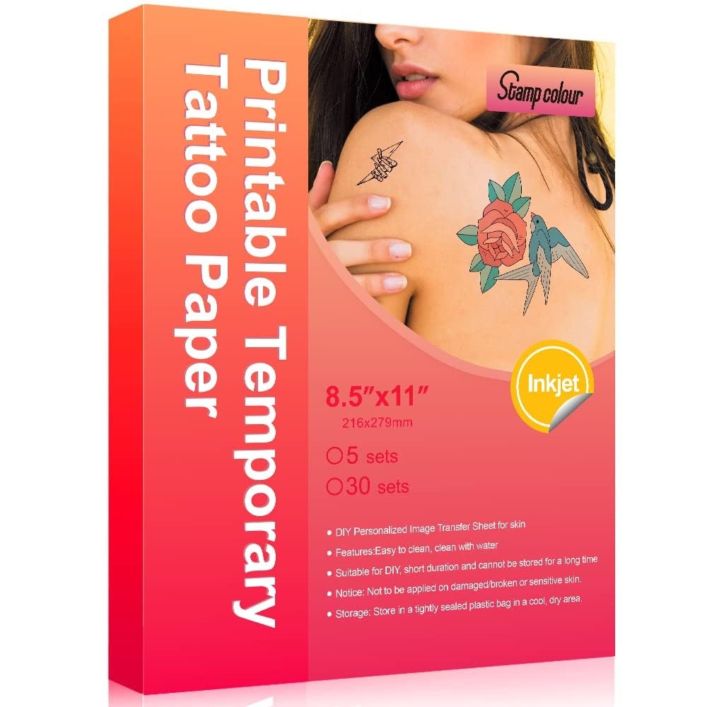 Stampcolour Printable Temporary Tattoo Paper For INKJET 30 Sheets Multicolor EBay Stampcolour Printable Temporary Tattoo Paper For INKJET 30 Sheets Multicolor EBay