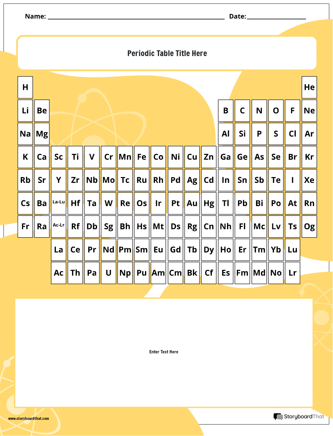 periodic table worksheets