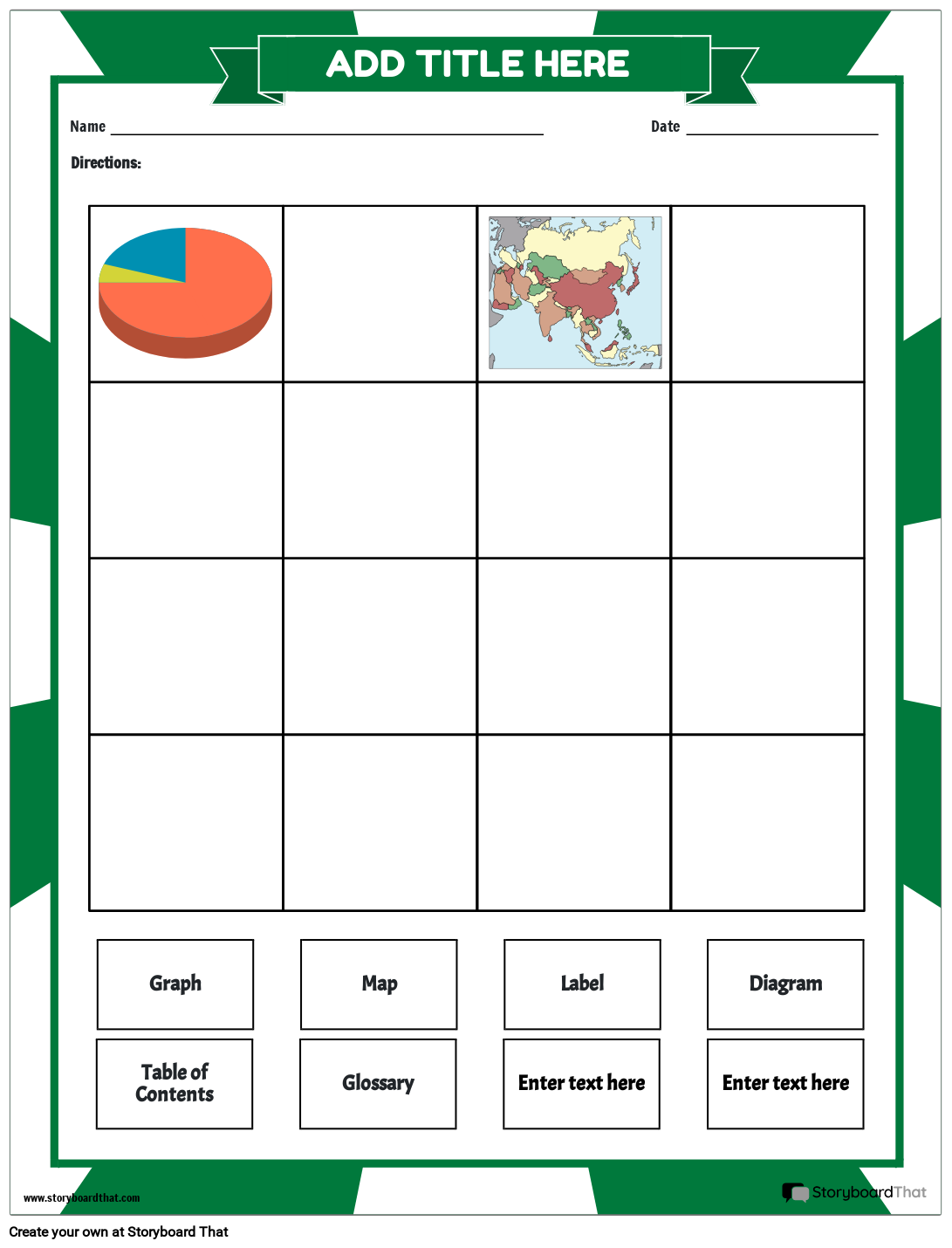 Storyboard That Text Features Worksheets For Reading