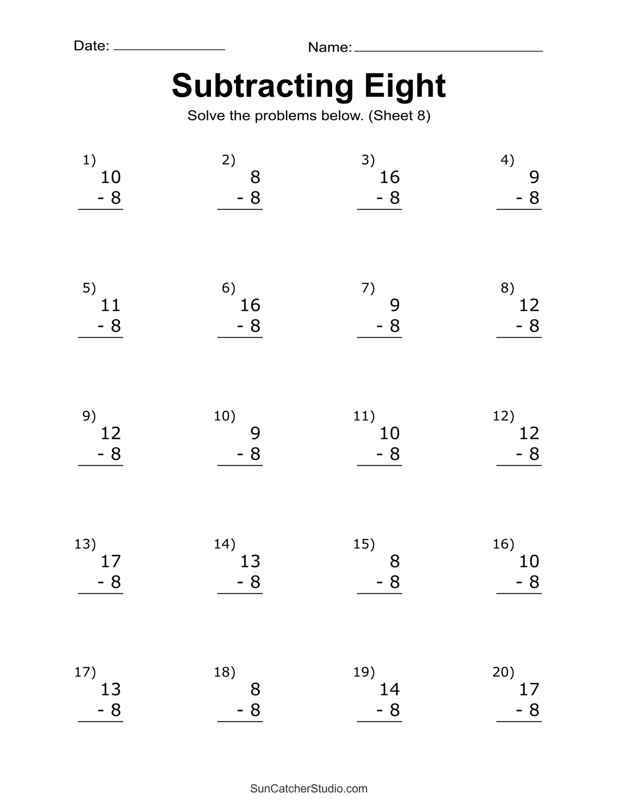 subtracting integers worksheet