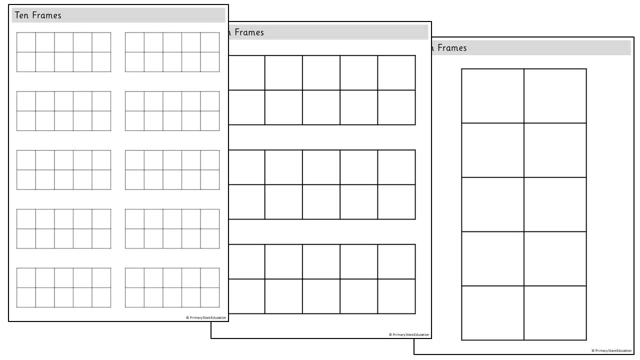 ten frame printable ten frame printable