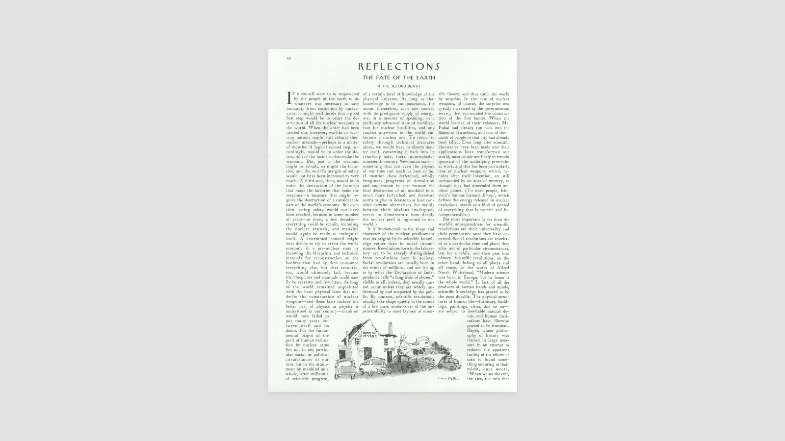 The Fate Of The Earth II The Second Death The New Yorker