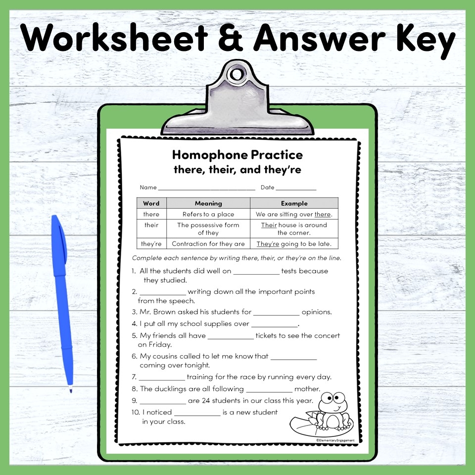 there their they re worksheet