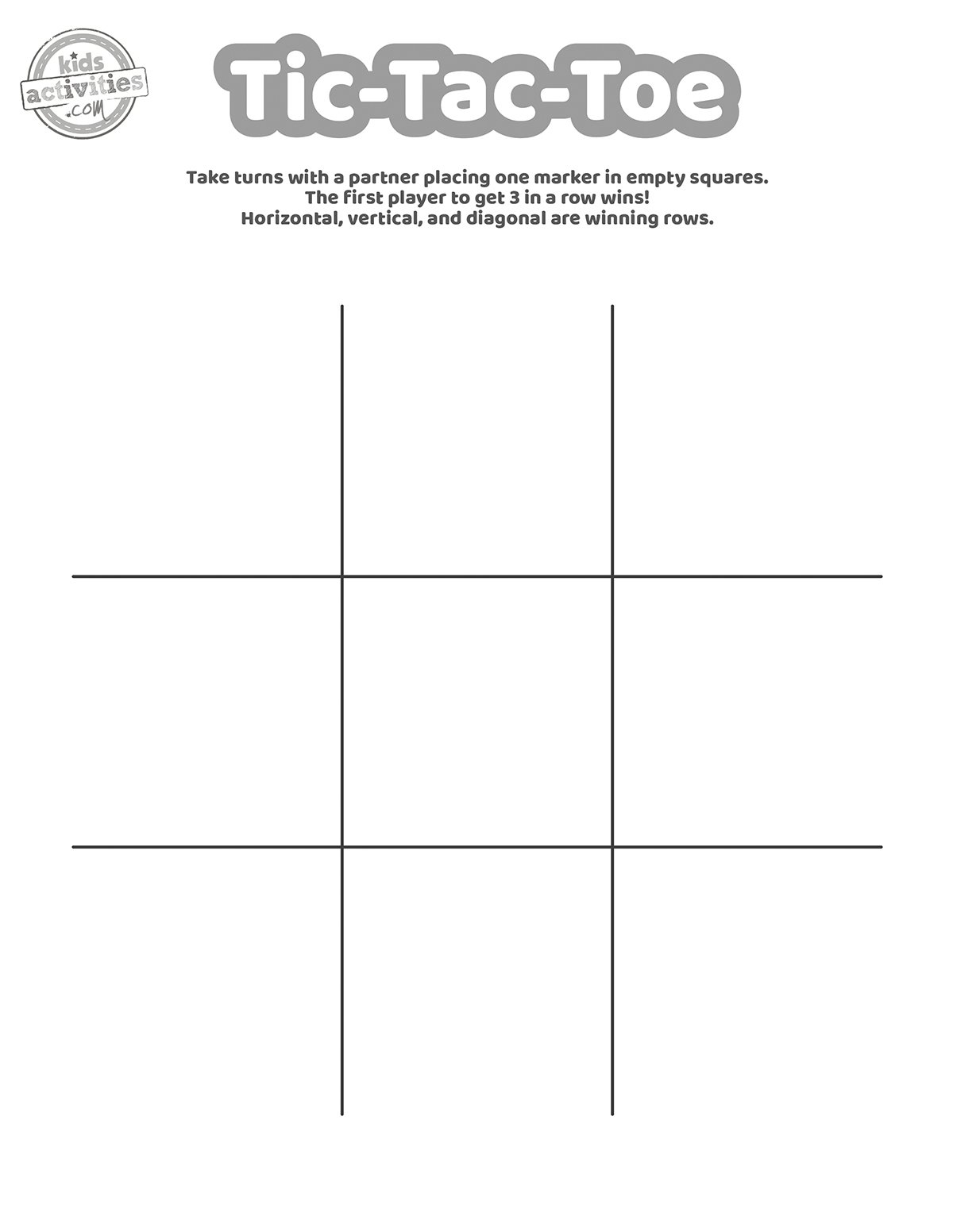 tic tac toe printable tic tac toe printable