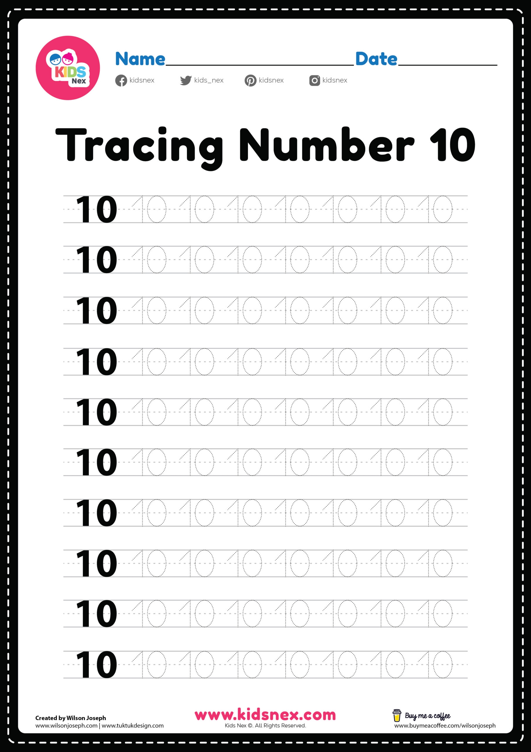 tracing numbers worksheets