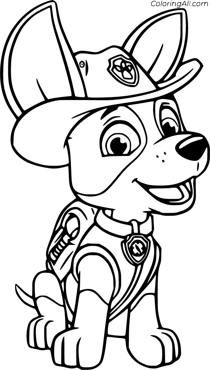 Tracker Paw Patrol Coloring Pages