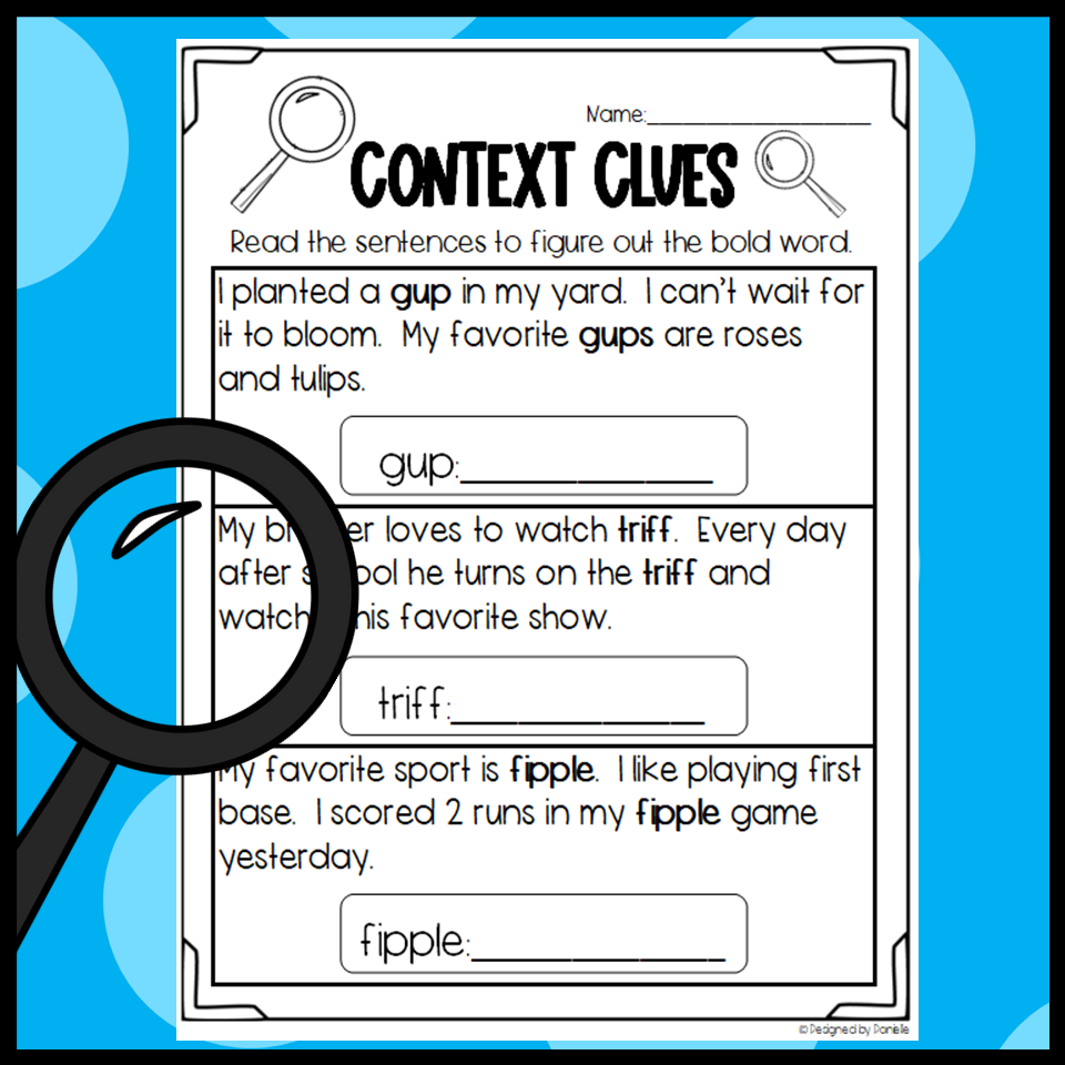 Using Context Clues Worksheets Made By Teachers