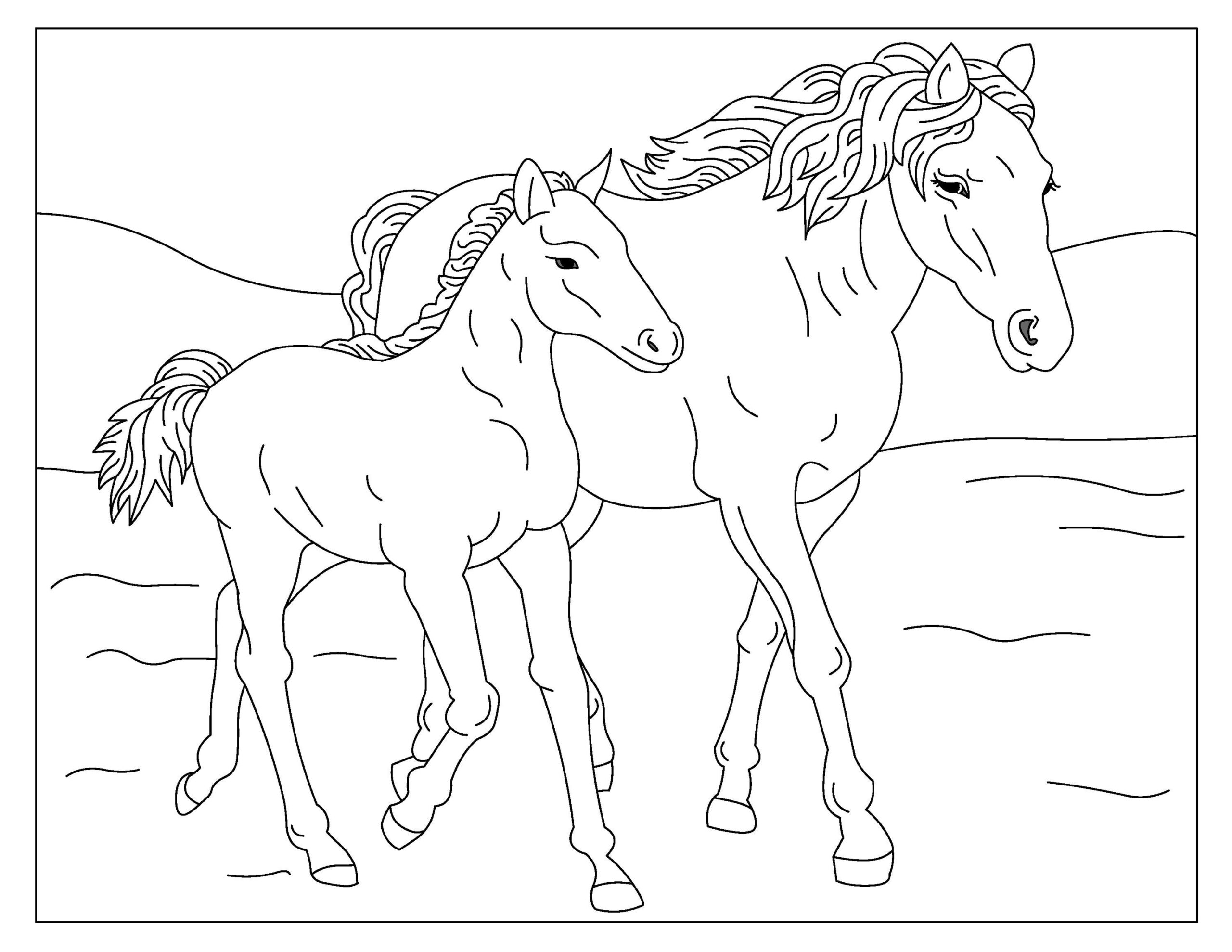 horse coloring books printable