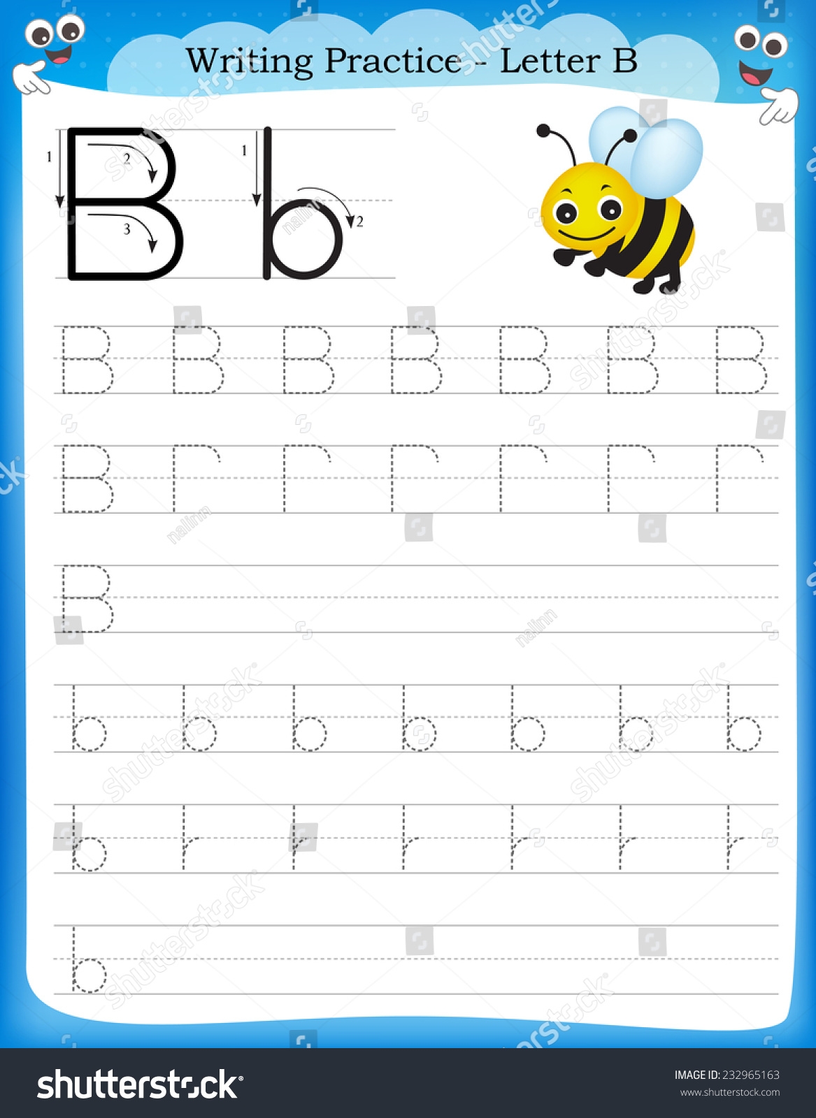 b worksheet preschool