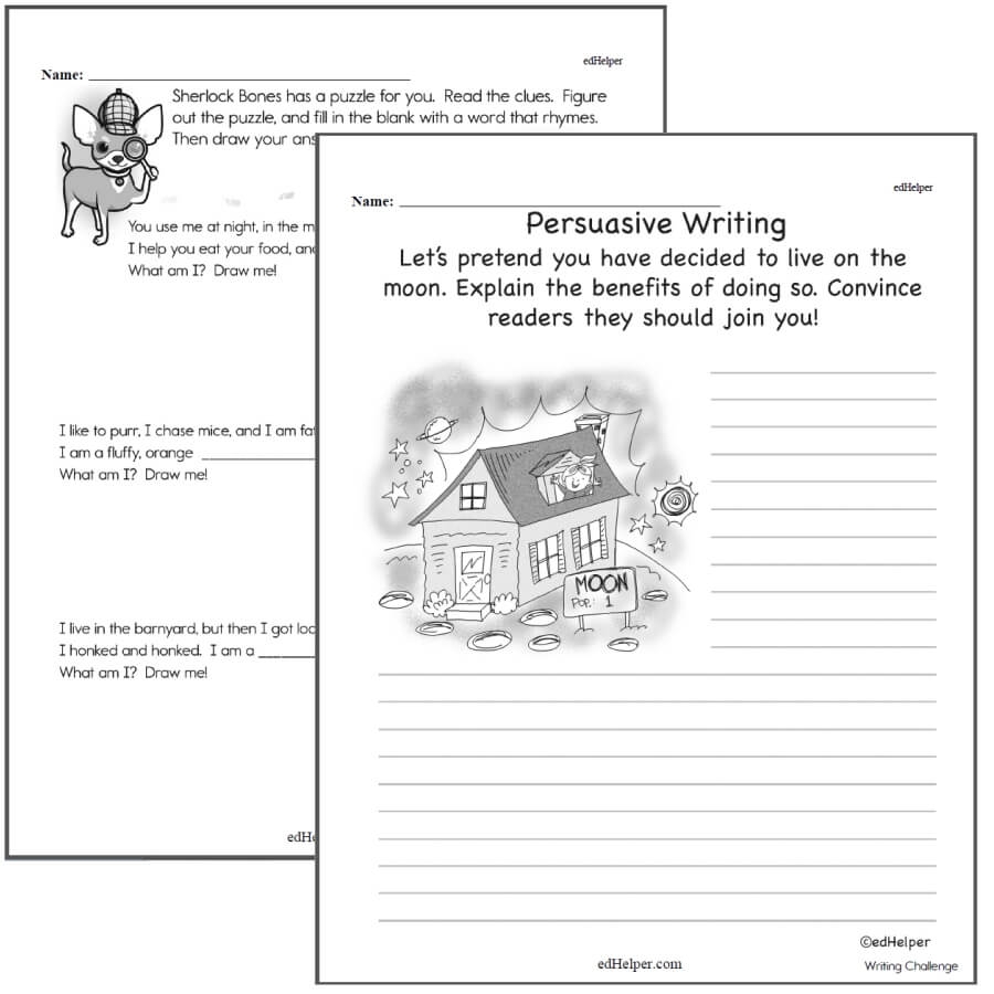 4th grade writing worksheets