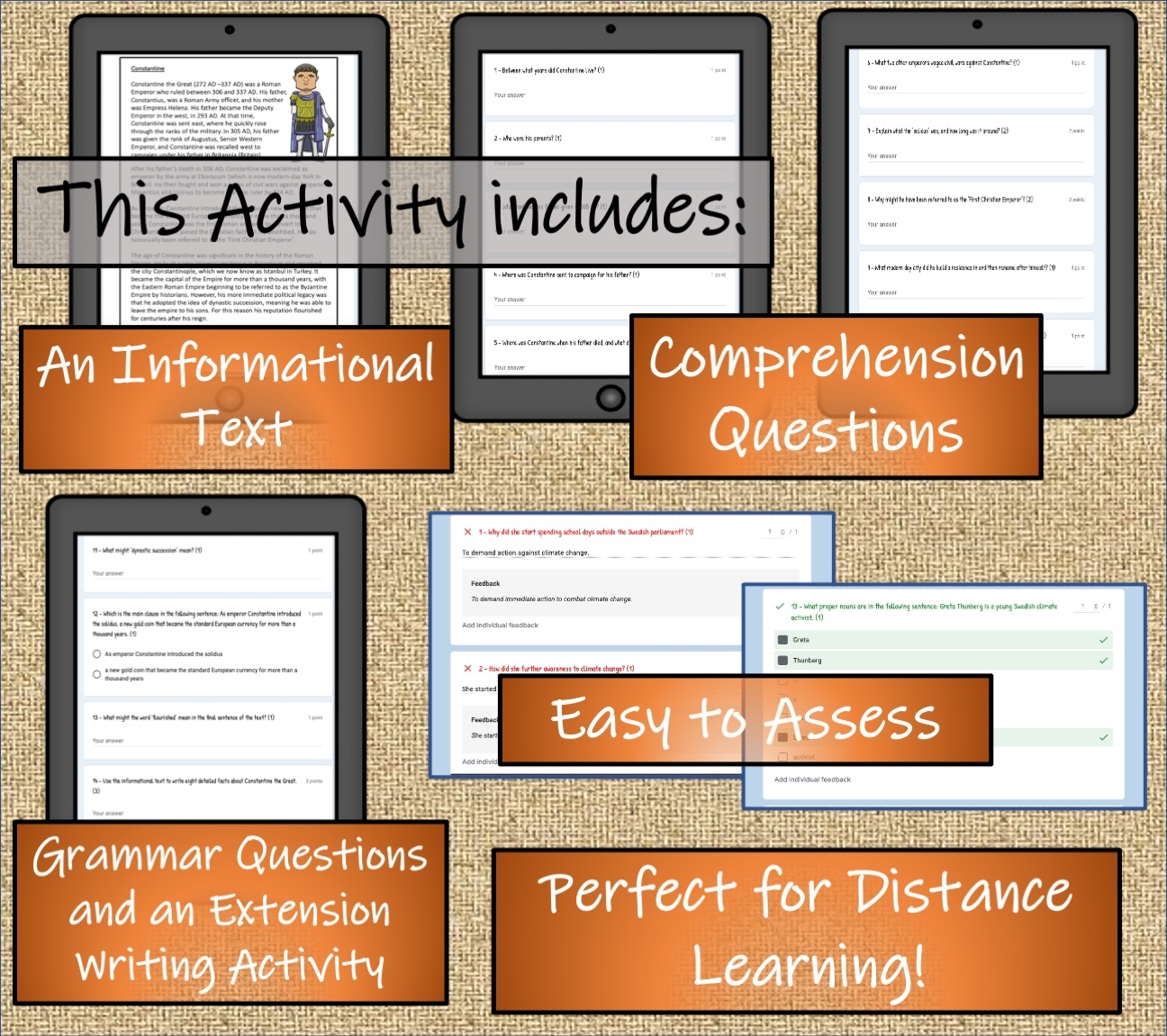 Year 5 Or Year 6 Constantine Reading Comprehension Activity Digital Print Teaching Resources