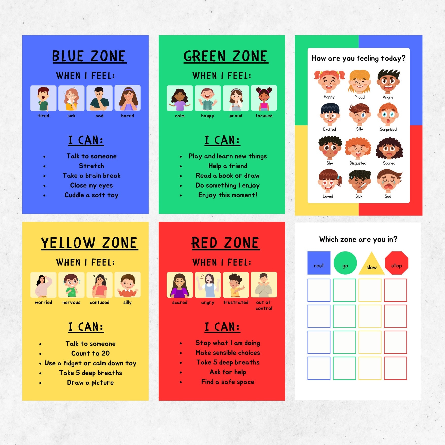 Zones Of Regulation Display Self Regulation Cards Chart Printable Feelings Emotions Bundle Etsy Zones Of Regulation Display Self Regulation Cards Chart Printable Feelings Emotions Bundle Etsy
